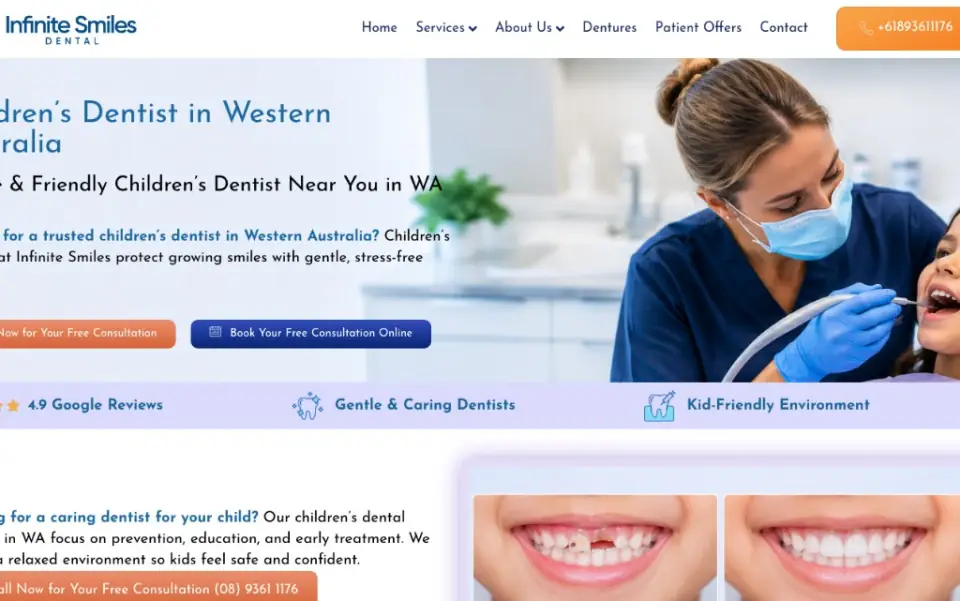 Children’s dentist digital presence